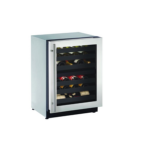   	 24'' Wine Captain de marco integrado  Rendimiento • El volumen de 4.7 pies cúbicos tiene capacidad para 43 botellas de vino (750 ml) • El control de panel táctil digital está convenientemente ubicado en la parte superior de la unidad • Rango de temperatura: 34 ° F - 65 ° F • Sistema de enfriamiento pasivo • El compresor montado en goma prácticamente elimina la vibración