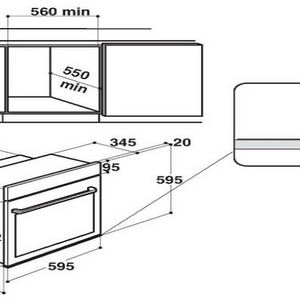 Horno Electrico Multifunción con Grill y funcion de microondas Grill, Steamer, Crisp 230V-50HZ 9 funciones tradicionales + 6 funciones automáticas Eficiencia Energética A+, según normativas EU Programador Digital con inicio / fin de cocción Grill eléctrico rebatible de 2450W Volumen disponible: 40 litros, según normativas EU Luz automática a la apertura de la puerta Ventilación tangencial